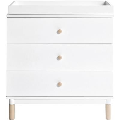 Babyletto Gelato 3-Drawer Changer Dresser, Washed Natural Kb w/Removable Changing Tray In White