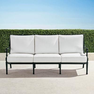 Carlisle Sofa with Cushions in Onyx Aluminum - Standard, Sailcloth Indigo - Frontgate
