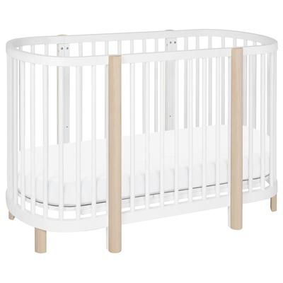 Babyletto Hula Convertible Oval Crib & Mini Bassinet - White/Washed Natural