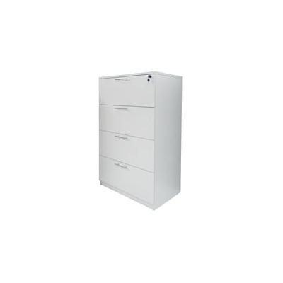 White Laminate 4-Drawer Lateral File