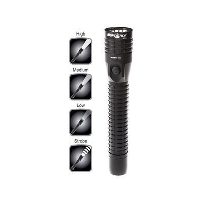 Nightstick Duty Size Multi Function Metal LED FlashlightRechargeableAC/DC Adapter650 Lumens Black NSR-9614XL