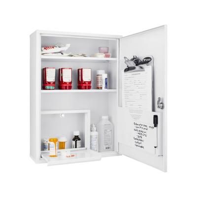 Barska Large Medical Cabinet15x5.5x20.9inWhite CB12824