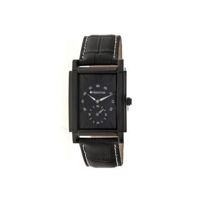 Heritor Frederick Leather-Band Watch Black HERHR6106