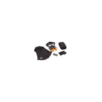 Revision Snowhawk Deluxe Goggle System w/ Clear Solar Vermillion High-Contrast Lenses Black Frame 4-0100-0002