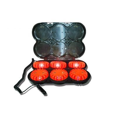 Powerflare Rechargeable PF-200R Safety Light Kit Pack of 6 Units w/ CR123 Battery Infrared LED Orange Shell PF6P-210R-I-O