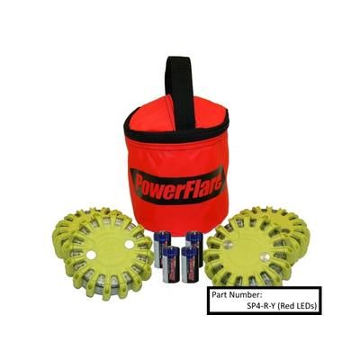 Powerflare 4-Pack PowerFlare Soft Pack Magnetic Red/Blue LEDs Blue Shell SP4M-RB-BL