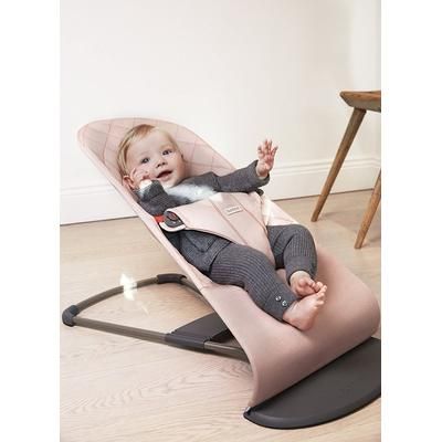 BabyBjrn Bouncer Bliss, Dark Gray Frame Classic Quilt Cotton Old Rose