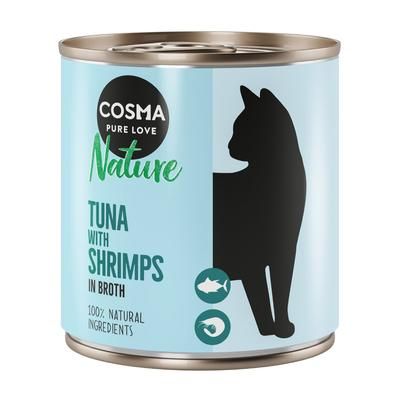 Cosma Nature 6 x 280 g Alimento umido per gatti - Tonno & Gamberetti