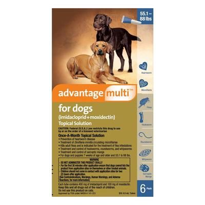 Advantage Multi For Extra Large Dogs Over 25 Kg (Blue) 6 Pack