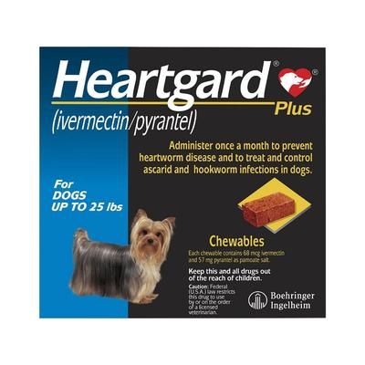 Heartgard Plus For Small Dogs (Upto 25lbs) Blue 12 Chews