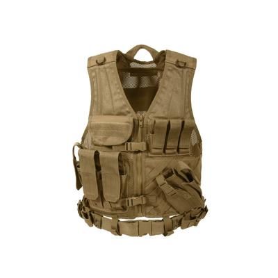 Rothco Cross Draw MOLLE Tactical Vest Coyote Brown 4491-CoyoteBrown-Regular