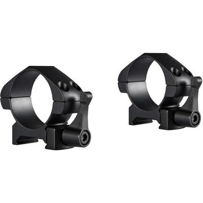 Hawke Sport Optics Precision Steel 30mm Rings Weaver 30mm w/ Lever - 2-Pieces Low Black 23015