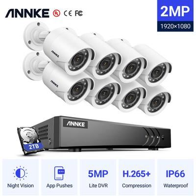 Kit caméra de surveillance filaire 8CH 5 en 1 dvr 5MP enregistreur + 8 caméra hd 1080P Extérieur