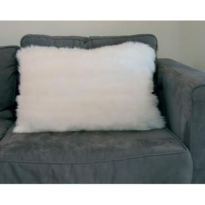 "Chocolate Bowron Single Sided Longwool Pillow 16" x 24" Rectangle - MCOLW40x60UMS-CH"