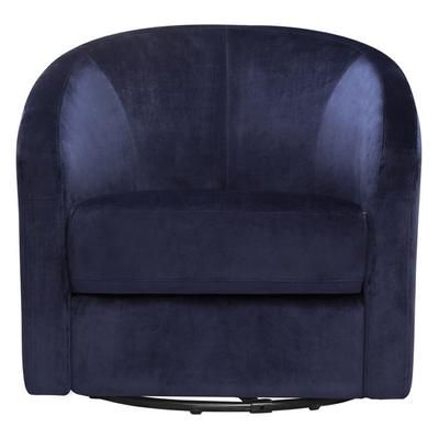 Babyletto Madison Swivel Glider - Navy Blue Microsuede