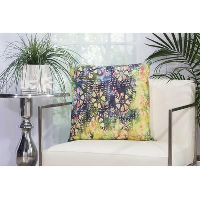 Mina Victory Watercolor Petals Multicolor Outdoor Throw Pillow - Nourison TI780