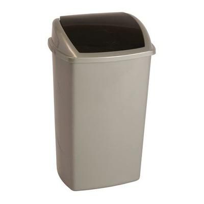 Poubelle 50l Gris/noir - Vepabins