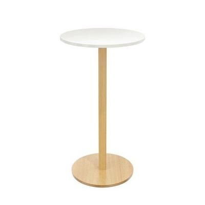 Table Haute Mange Debout - Woody - Blanc/hêtre - Meet By Paperflow