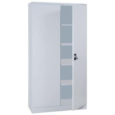 Armoire A Monter Pt Bat - H1950xp423xl120 - 0 Gris+4tab - Manutan Expert
