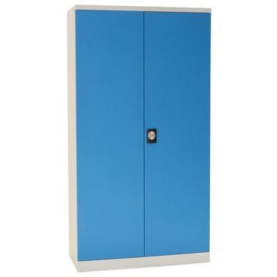 Armoire 5 Tablettes 14 Tiroirs 500x1950 Mm Gris/bleu 1000x - Manutan Expert