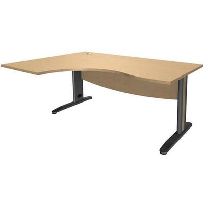 Bureau Asymétrique Piètement Métal À Gauche 160 Cm T.1316 - Manutan Expert