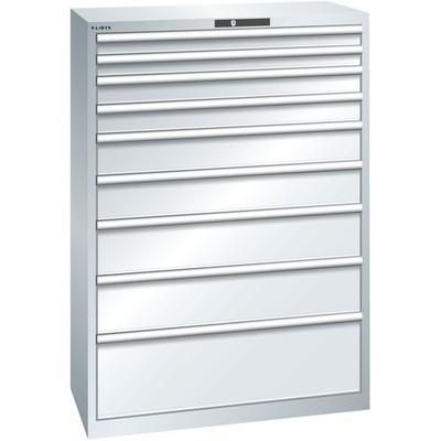 Armoire 9 Tiroirs 1023x572x1450mm-charge 75kg-gris - Lista