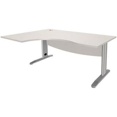 Bureau Asymétrique Piètement Métal À Gauche 160 Cm T.2318 - Manutan Expert