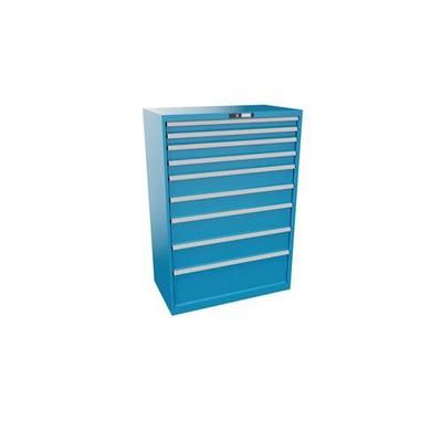 Armoire 9 Tiroirs 1023x572x1450mm-charge 75kg-bleu Clair - Lista