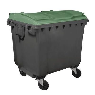 Conteneur - Corps Gris Er Couvercle Vert - Mobil Plastic