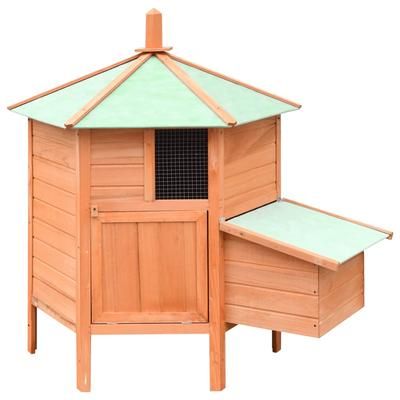 vidaXL Chicken Cage Solid Pine & Fir Wood 126x117x125 cm