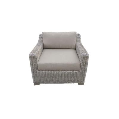 Coast 4 Piece Outdoor Wicker Patio Furniture Set 04b in Beige - TK Classics Coast-04B