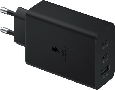 Samsung 65W Trio USB-C Fast Charging vegglader - Svart