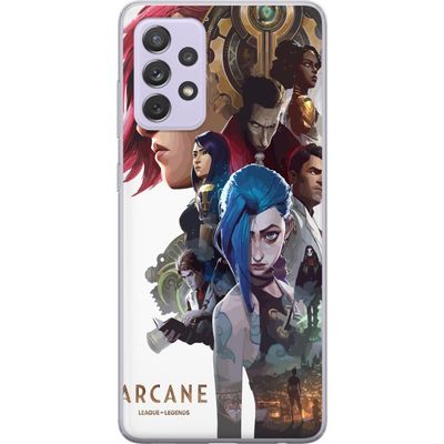 Kompatibelt Mobildeksel til Samsung Galaxy A52s 5G Arcane LoL plakat League of Legends Netflix anime Jinx Vi spillfigurer fanart fantasi kunstverk