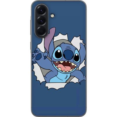 Kompatibelt Mobildeksel til Samsung Galaxy A56 Disney Stitch Lilo og Stitch blå figur søt alien kawaii tegneseriefigur morsom plakat retro design