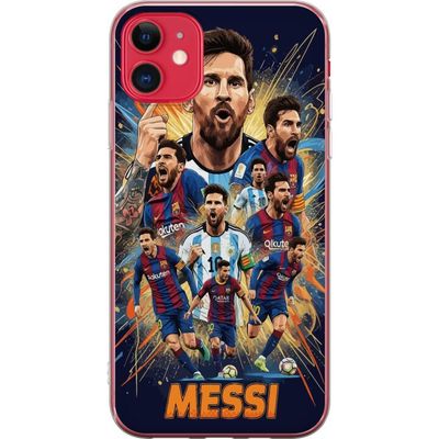 Kompatibelt Mobildeksel til Apple iPhone 11 Messi plakat Argentina Barcelona fotballlegende GOAT VM nummer 10 fotballspiller retro kunst