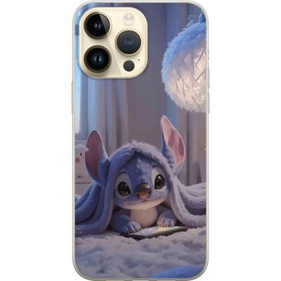 Kompatibelt Mobildeksel til Apple iPhone 15 Pro Max Stitch under teppe med telefon kveldskos i blå toner sjarmerende drømmeaktig design for alle som