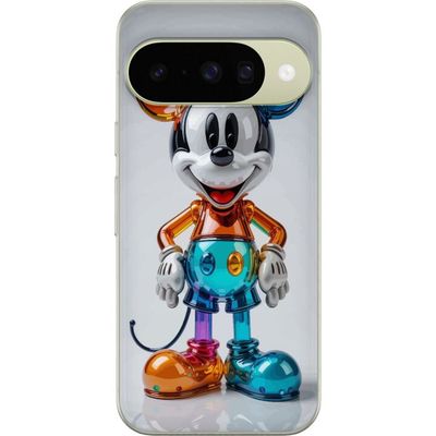 Kompatibelt Mobildeksel til Google Pixel 10 Fargerik Mickey figur futuristisk krom blank Disney pop art moderne levende karakter motiv plakat