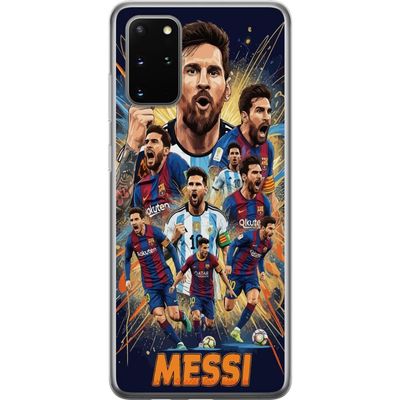 Kompatibelt Mobildeksel til Samsung Galaxy S20+ Messi plakat Argentina Barcelona fotballlegende GOAT VM nummer 10 fotballspiller retro kunst