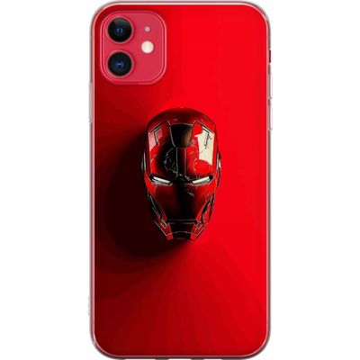 Kompatibelt Mobildeksel til Apple iPhone 11 Iron Man Marvel hjelm plakat Avengers Tony Stark maske rød superhelt retro tegneserie illustrasjon design