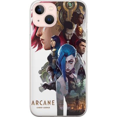 Kompatibelt Mobildeksel til Apple iPhone 13 Arcane LoL plakat League of Legends Netflix anime Jinx Vi spillfigurer fanart fantasi kunstverk