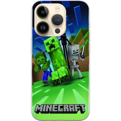 Kompatibelt Mobildeksel til Apple iPhone 14 Pro Minecraft Creeper mobilskal i klassisk grön pixelstil