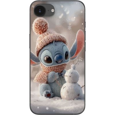 Kompatibelt Mobildeksel til Apple iPhone 16e Stitch snømann vinter søt blå alien kawaii jul koselig snø søt ferie elskverdig plakat