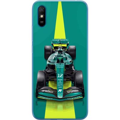 Kompatibelt Mobildeksel til Xiaomi Redmi 9AT Grønn Formelbil i Moderne Racingdesign med Stilig Studiofølelse
