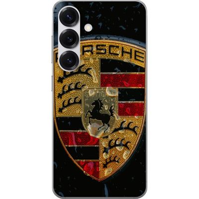 Kompatibelt Mobildeksel til Samsung Galaxy S25 Porsche emblem plakat luksusbil emblem sportsbil logo Stuttgart klassisk retro design bilmerke kunst