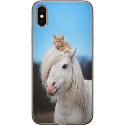 Kompatibelt Mobildeksel til Apple iPhone X Hest & Katt