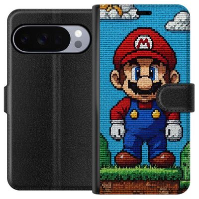 Kompatibelt Lommeboketui til Google Pixel 10 Pro Nintendo Super Mario plakat retro gaming 8bit pikselkunst spill klassisk helt muraldesign figur