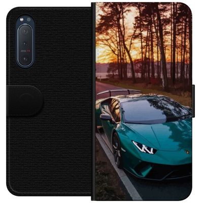 Kompatibel Tegnebogsetui til Sony Xperia 5 II Lamborghini Supersportsvogn Racing Sportsvogn