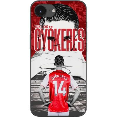 Kompatibelt Mobildeksel til Apple iPhone 16e Viktor Gyökeres Arsenal illustration - Fotballkunst med draktnummer 14