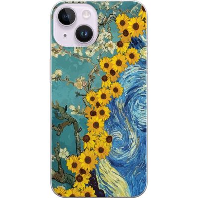 Kompatibelt Mobildeksel til Apple iPhone 15 Van Gogh plakat solsikke Starry Night kunst blomster maleri artistisk retro kunst impresjonisme design