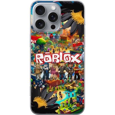Kompatibelt Mobildeksel til Apple iPhone 16 Pro Max Roblox-spillverden med populære karakterer, fargerike omgivelser og eventyr - perfekt for barn og